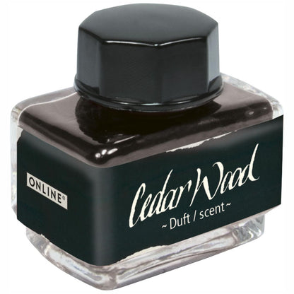 ONLINE Tinte im Glas mit Duft 15ml schwarz (Cedar Wood)