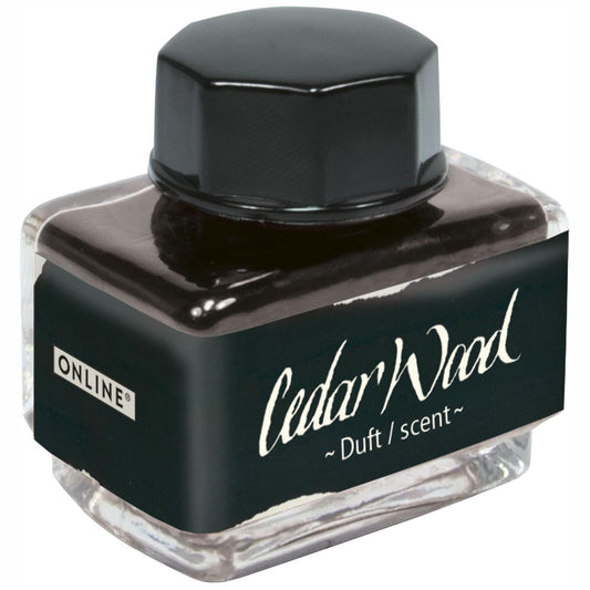 ONLINE Tinte im Glas mit Duft 15ml schwarz (Cedar Wood)