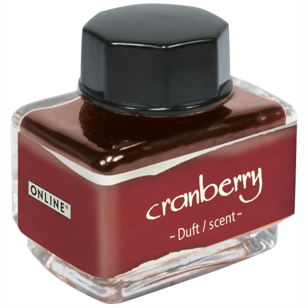 ONLINE Tinte im Glas mit Duft 15ml rubinrot (Cranberry)