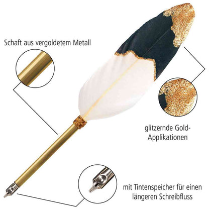 ONLINE Schreibfeder 1,5mm Kalligrafie-Spitze Echtfeder vergoldet Geschenketui
