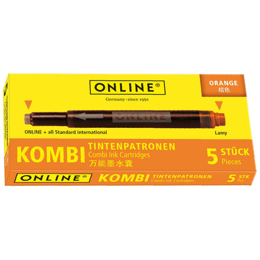 ONLINE Kombi Tintenpatrone orange 5 Stück