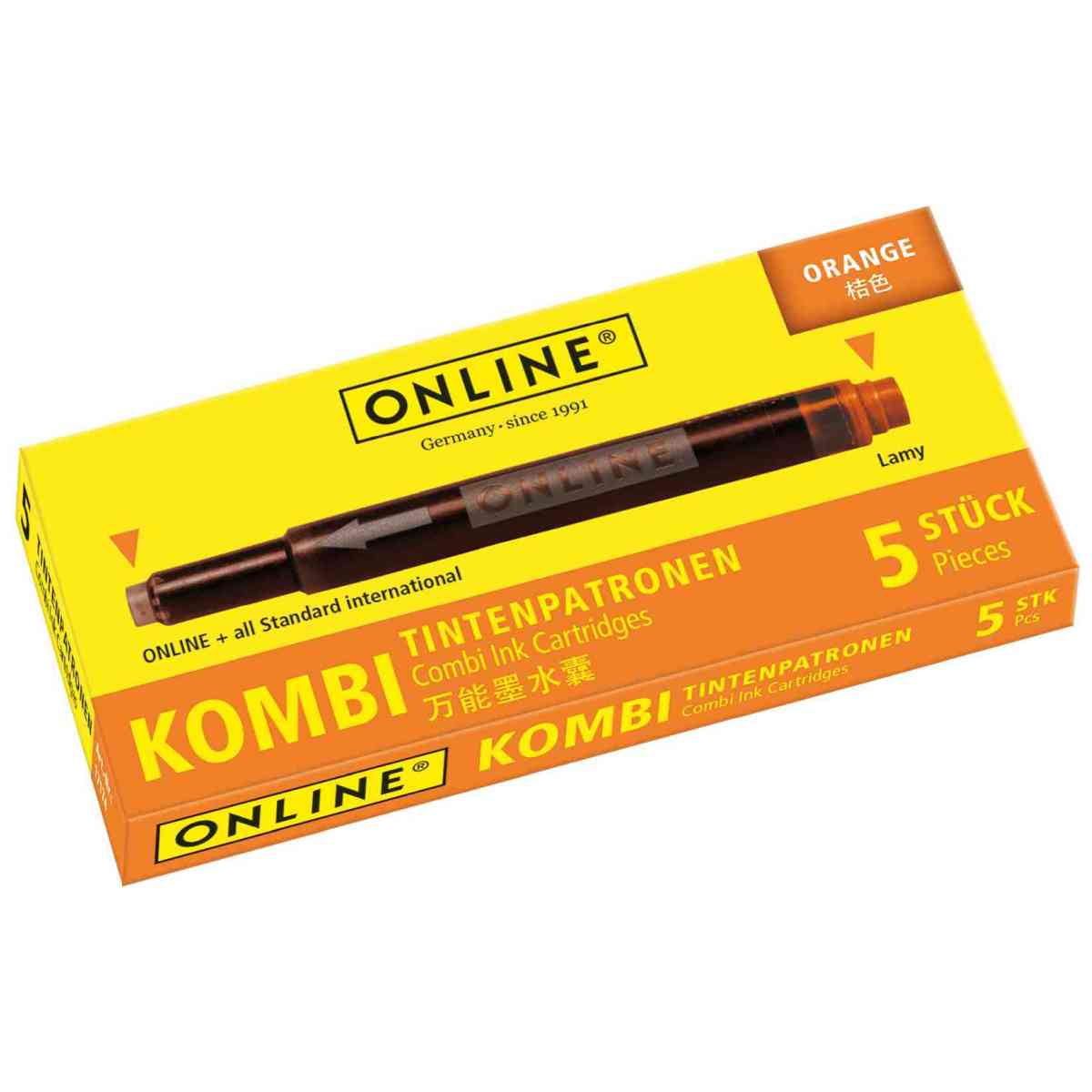 ONLINE Kombi Tintenpatrone orange 5 Stück