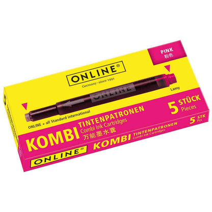ONLINE Kombi Tintenpatrone pink 5 Stück