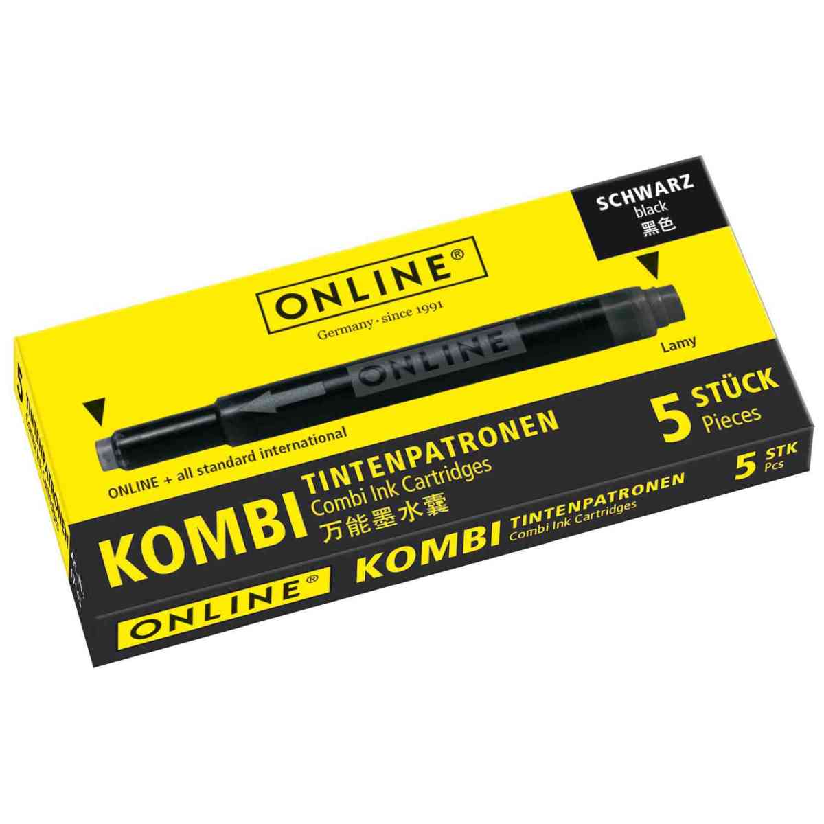 ONLINE Kombi Tintenpatrone schwarz 5 Stück