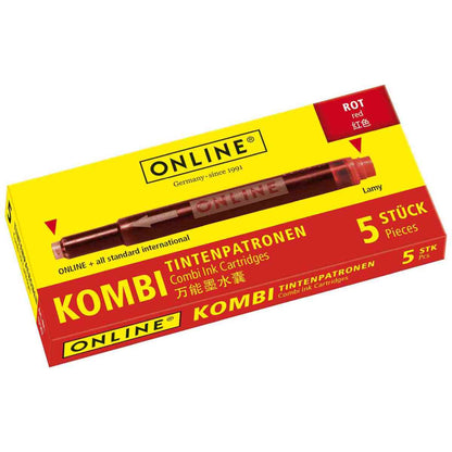 ONLINE Kombi Tintenpatrone rot 5 Stück