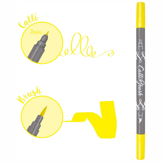 ONLINE Kalligraphie- / Pinsel Stift Calli.Brush neongelb