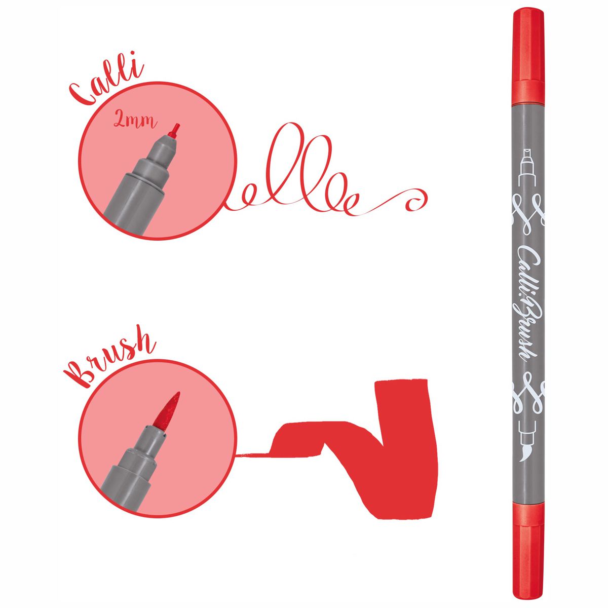 ONLINE Kalligraphie- / Pinsel Stift Calli.Brush rot