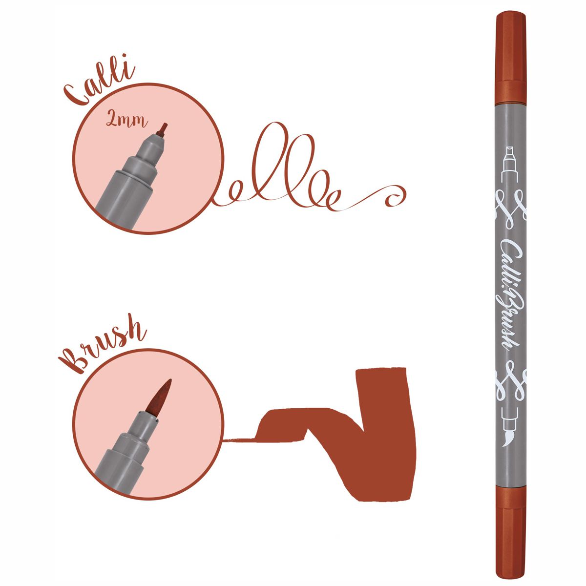 ONLINE Kalligraphie- / Pinsel Stift Calli.Brush dunkelrot
