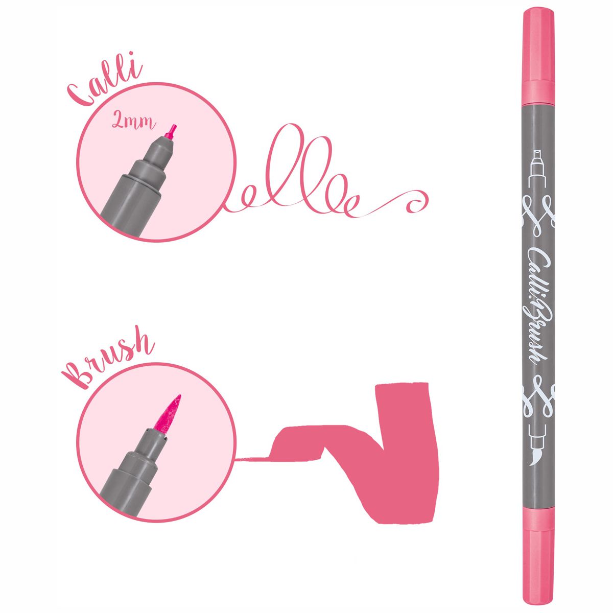 ONLINE Kalligraphie- / Pinsel Stift Calli.Brush pink