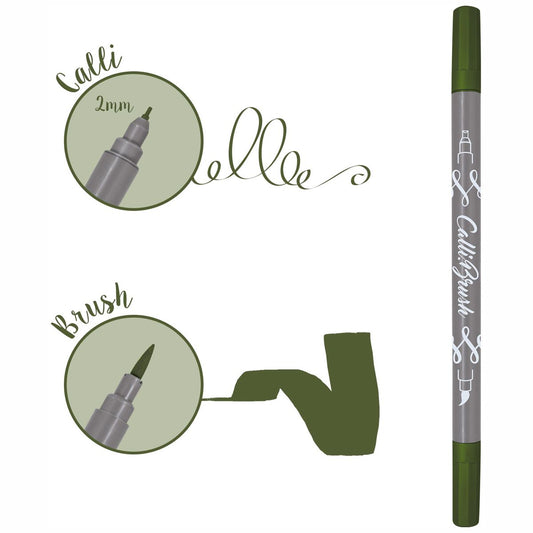 ONLINE Kalligraphie- / Pinsel Stift Calli.Brush olivgrün