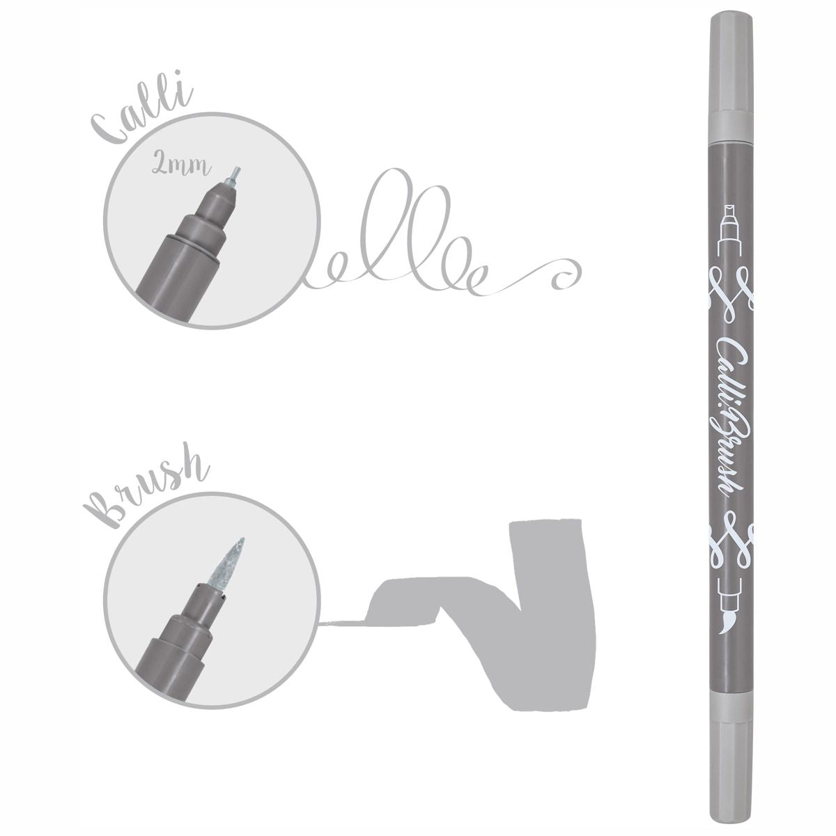 ONLINE Kalligraphie- / Pinsel Stift Calli.Brush grau