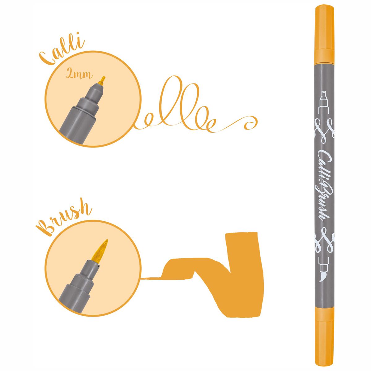 ONLINE Kalligraphie- / Pinsel Stift Calli.Brush curry