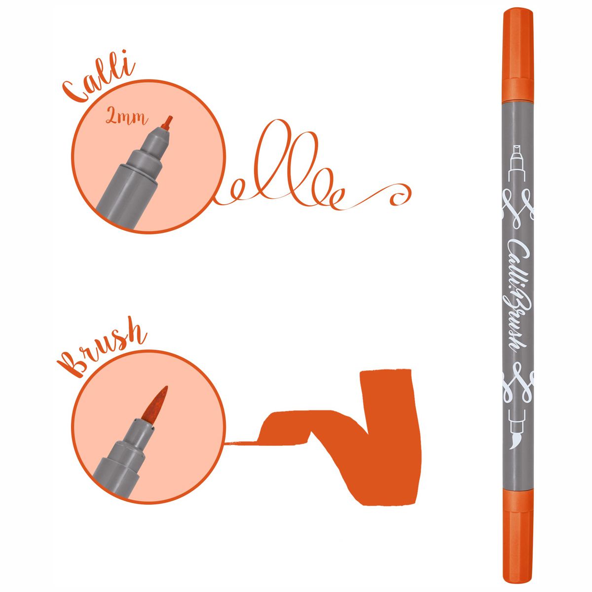 ONLINE Kalligraphie- / Pinsel Stift Calli.Brush orange