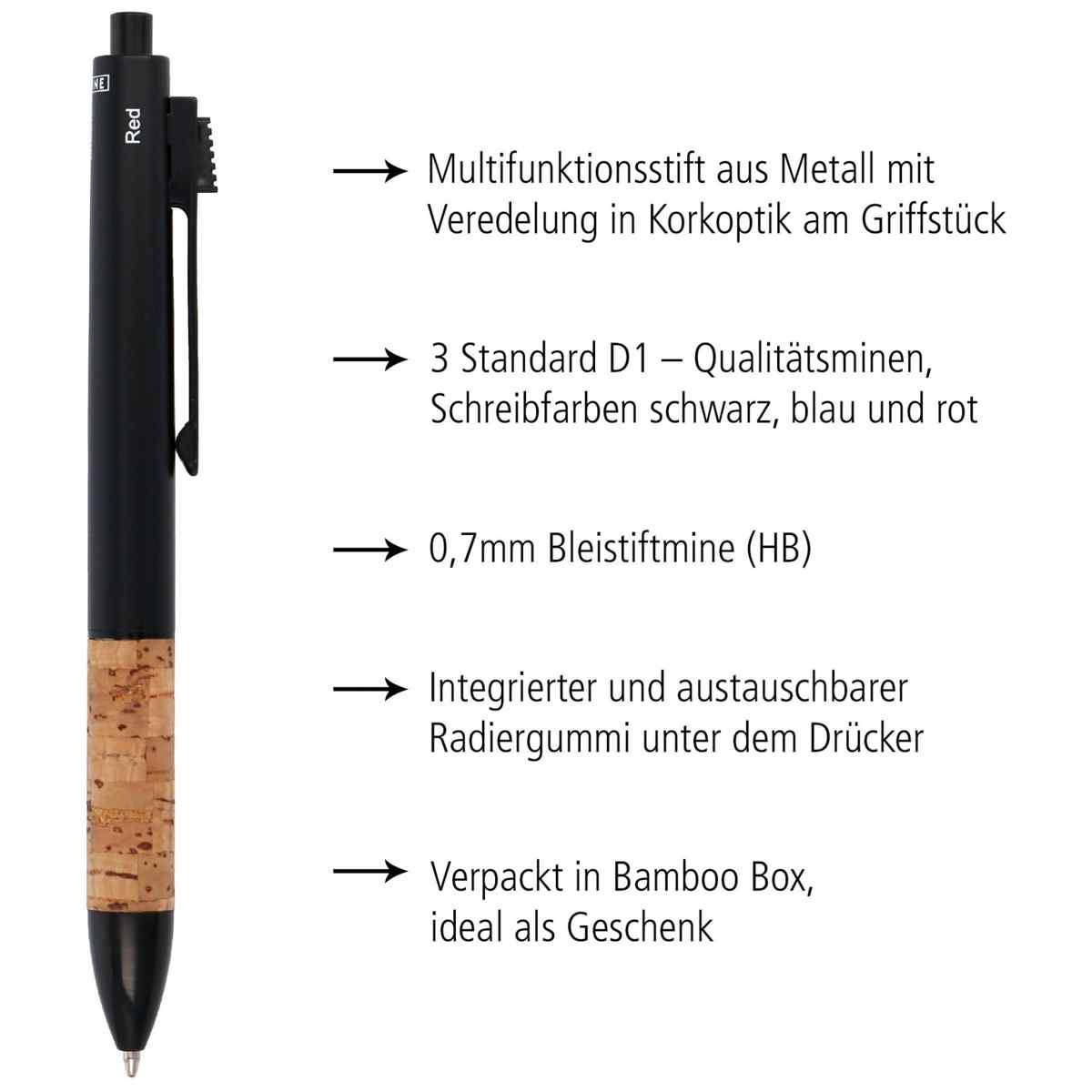ONLINE Multifunktionsschreiber 3x KS + DB 0,7mm Cork