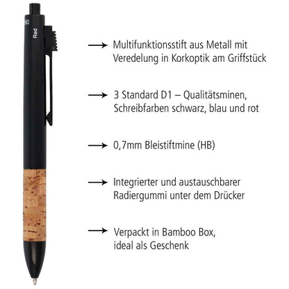 ONLINE Multifunktionsschreiber 3x KS + DB 0,7mm Cork