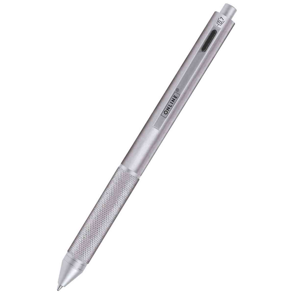 ONLINE Multipen 4 in 1 silber 3x Kuli + 1x 0,7mm