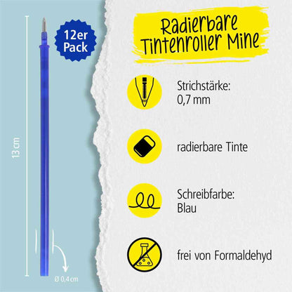 ONLINE Ersatzmine magiXX L für LEGAMI Gelschreiber 0,7mm 12 Stück blau