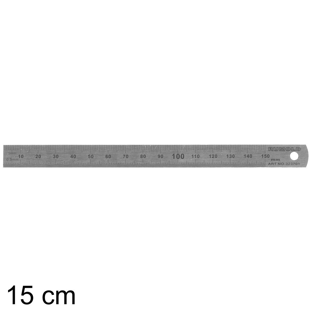 RUMOLD Stahllineal 323701 15cm 1mm und 1/2mm Teilung