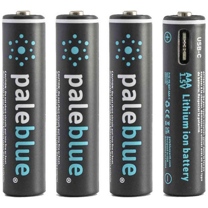 PALEBLUE Akku Micro AAA 1,5V USB-C 600mAh 4 Stück