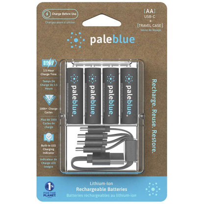PALEBLUE Akku Mignon AA 1,5V USB-C 1700mAh 4 Stück
