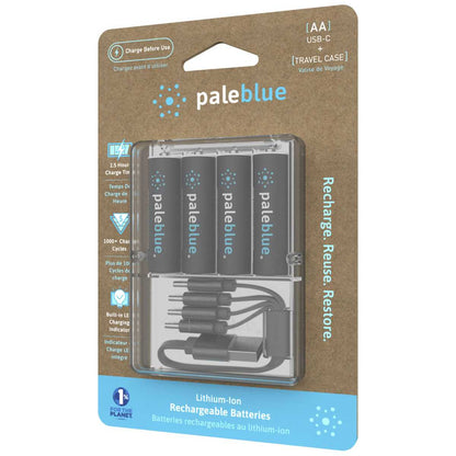 PALEBLUE Akku Mignon AA 1,5V USB-C 1700mAh 4 Stück