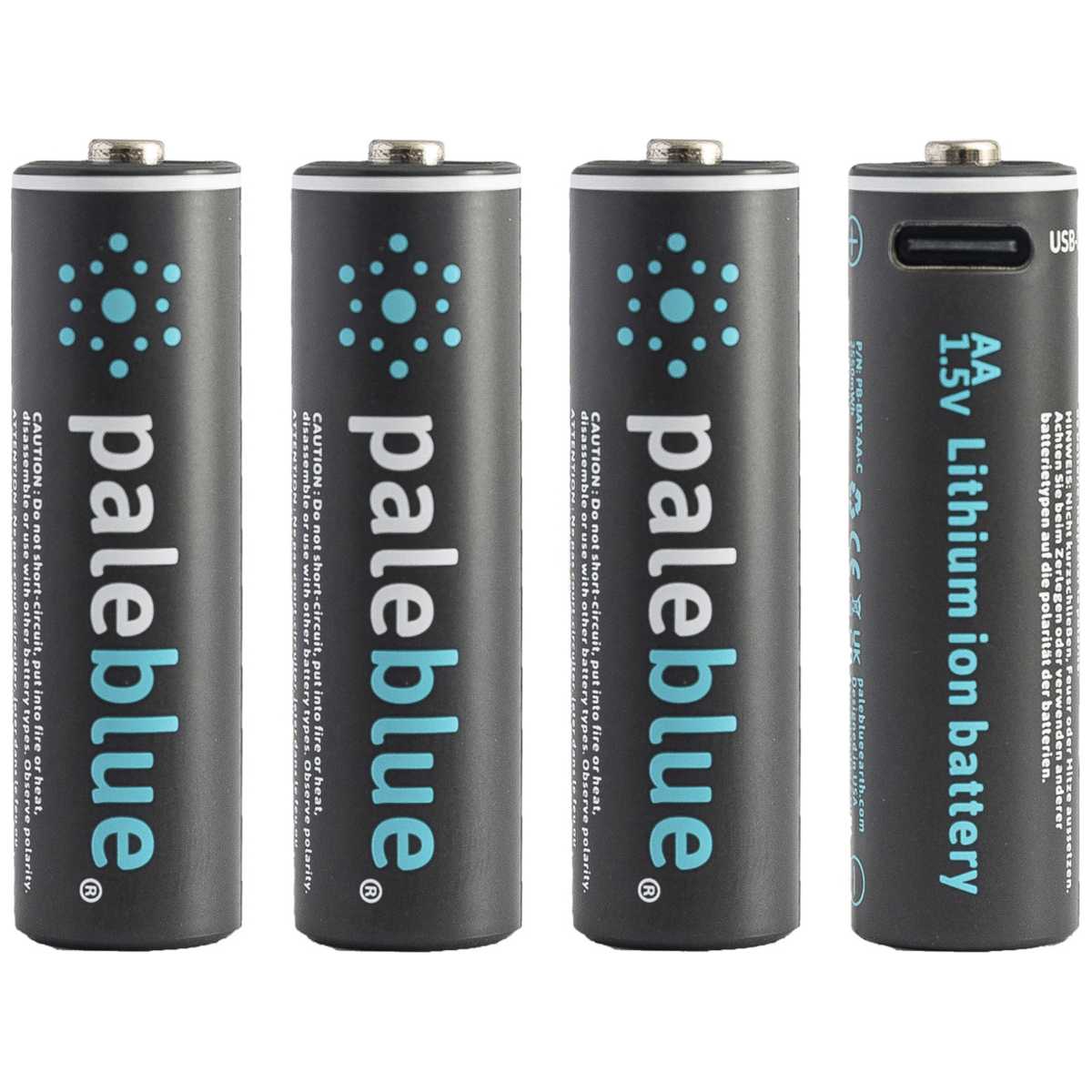 PALEBLUE Akku Mignon AA 1,5V USB-C 1700mAh 4 Stück