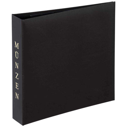 PAGNA Münzalbum 30220 4-Ring 25x25cm schwarz mit Goldprägung