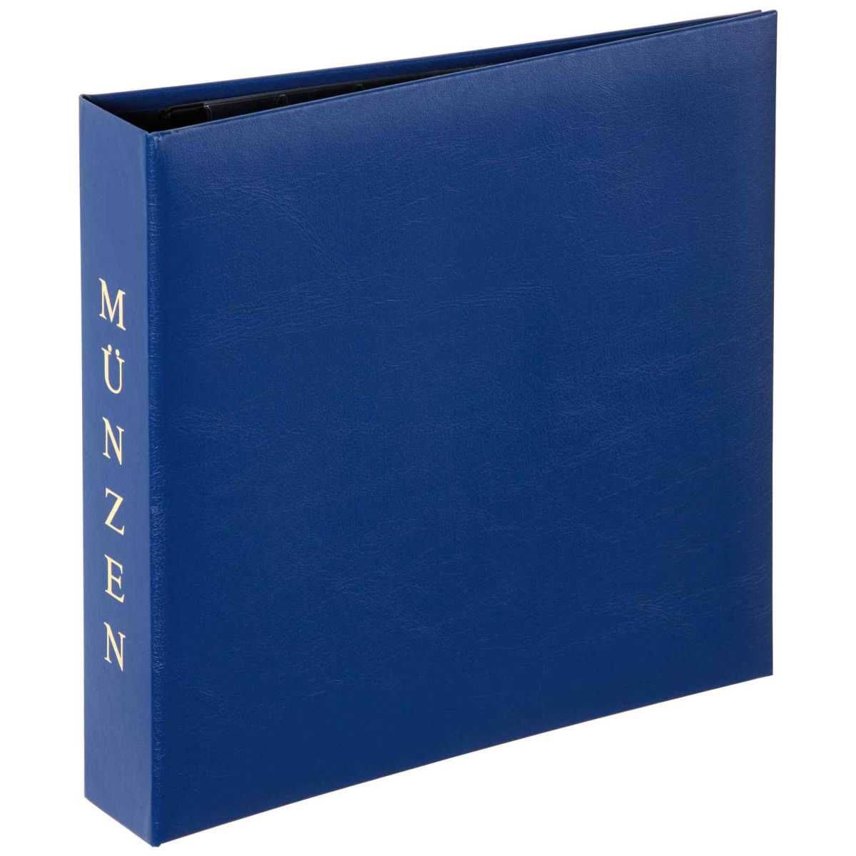 PAGNA Münzalbum 30220 4-Ring 25x25cm blau mit Goldprägung