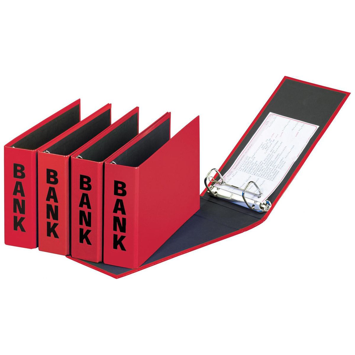PAGNA Bankordner 40801 25x14cm rot mit Rückenprägung -BANK-