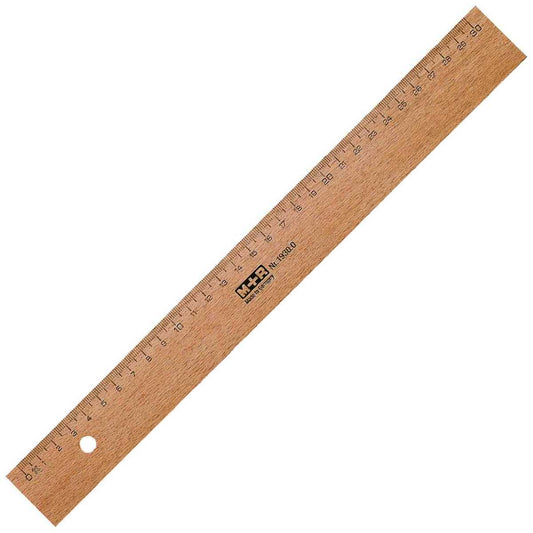 M+R Holzlineal 30cm Buche mit Stahleinlage