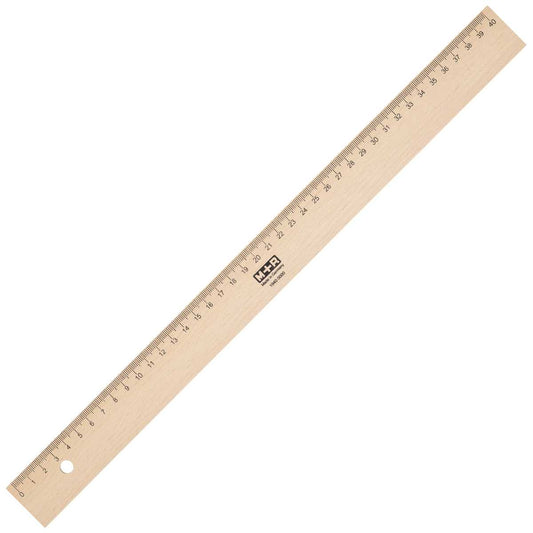 M+R Holzlineal 40cm Buche mit Stahleinlage