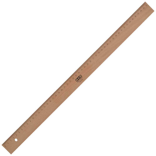 M+R Holzlineal 50cm Buche mit Stahleinlage