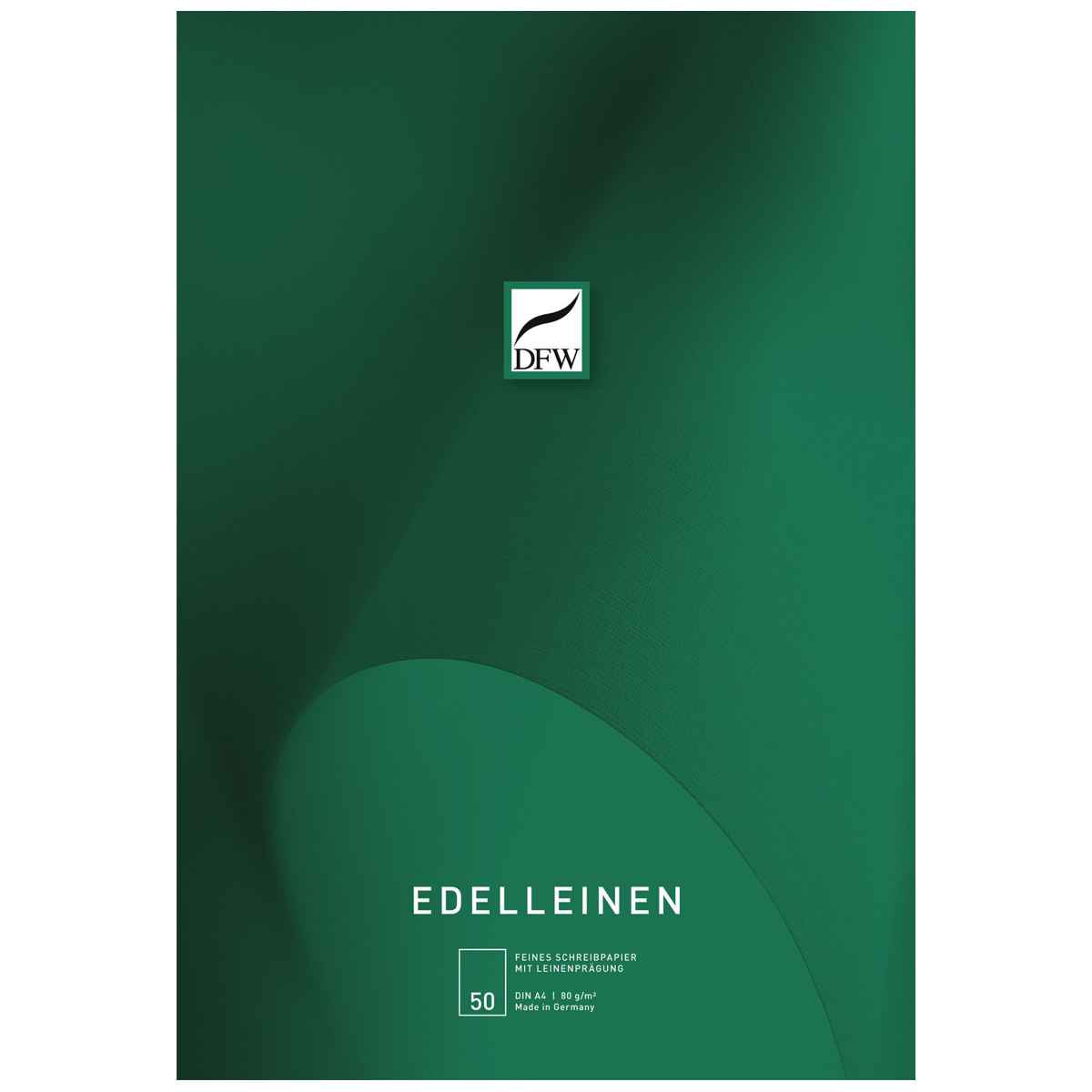 DFW Briefblock Edelleinen A4 50 Blatt 80g mit Leinenprägung