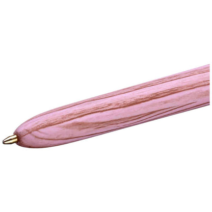 BIC 4-Farb-Kugelschreiber 4Colours WOOD STYLE rosa