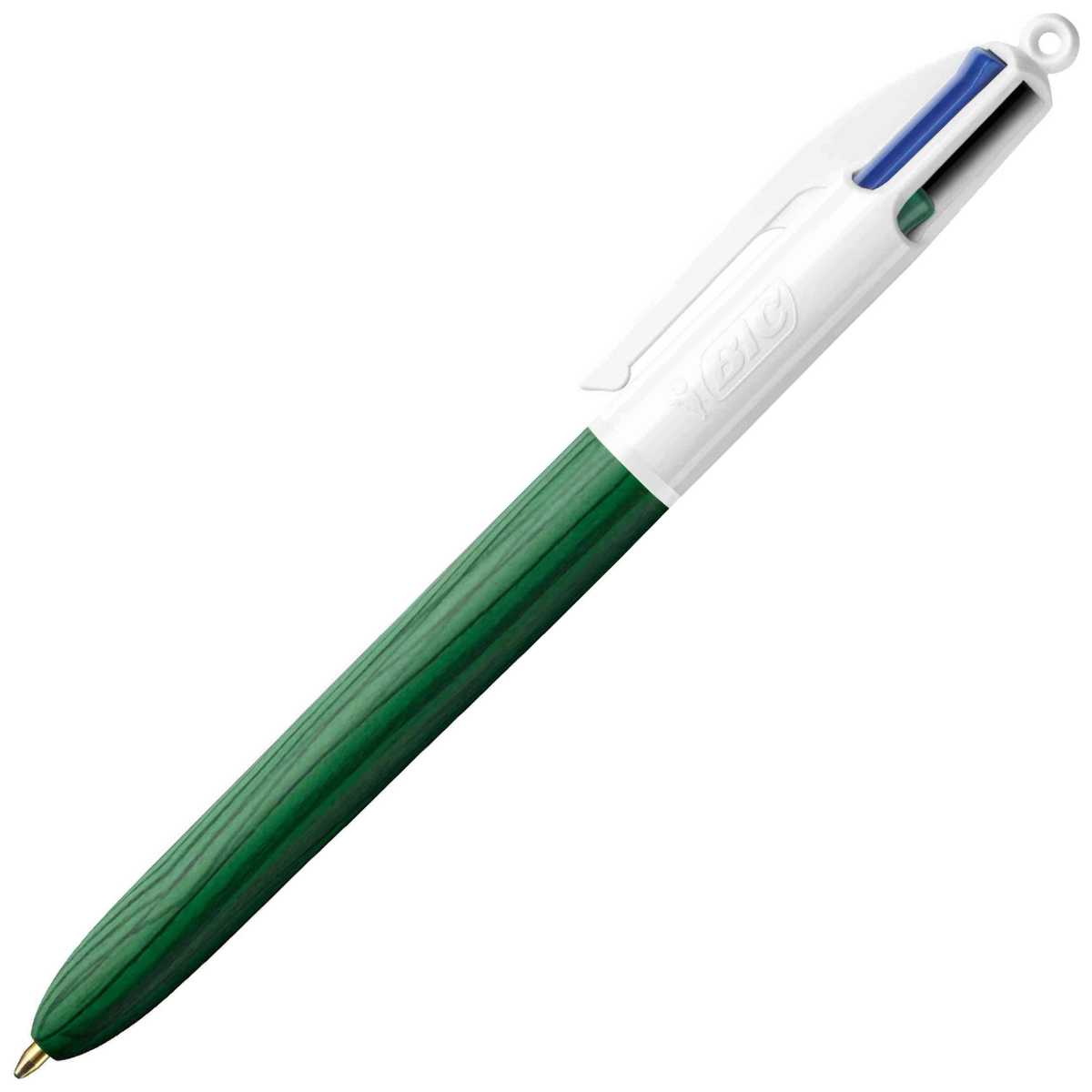 BIC 4-Farb-Kugelschreiber 4Colours WOOD STYLE grün