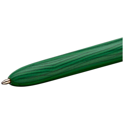 BIC 4-Farb-Kugelschreiber 4Colours WOOD STYLE grün