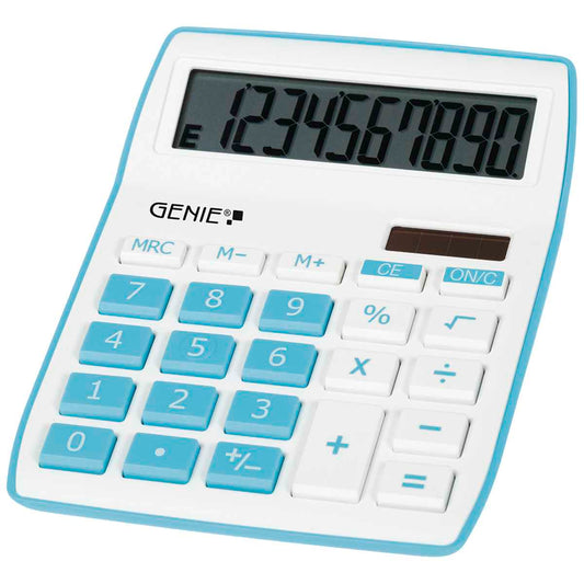 GENIE Taschenrechner 840B blue Dual Power 10-stellig