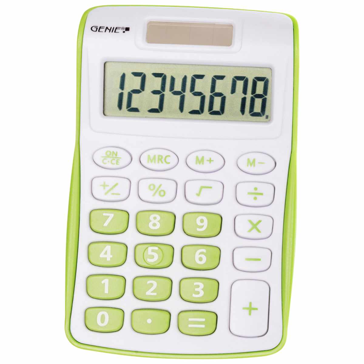 GENIE 120G Taschenrechner grün 8-stellig DUAL-Power