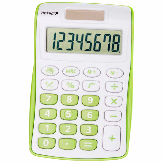 GENIE 120G Taschenrechner grün 8-stellig DUAL-Power
