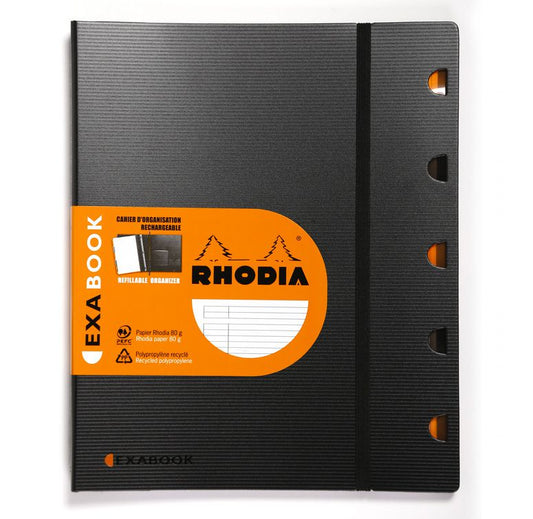 RHODIA Exabook Schreibmappe 132146C A4 liniert 80 Blatt nachfüllbar