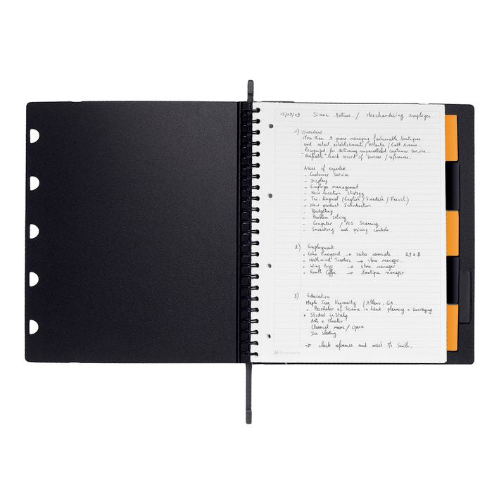 RHODIA Exabook Schreibmappe 132146C A4 liniert 80 Blatt nachfüllbar