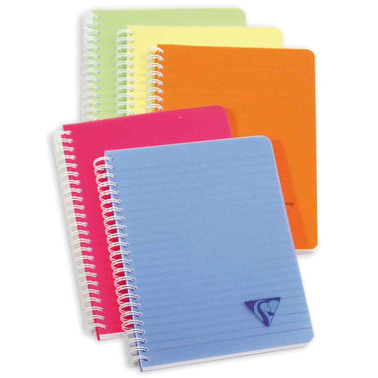 CLAIREFONTAINE Spiralbuch A5 Linicolor kariert 90 Blatt