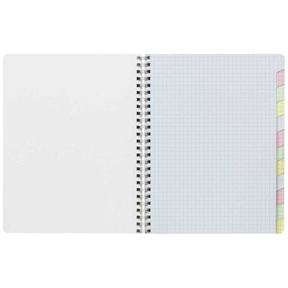 CLAIREFONTAINE Registerbuch A5 mit Spirale 17x22cm 120 farbige Seiten, 12-teilig
