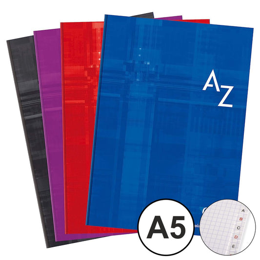 CLAIREFONTAINE Registerbuch fester Einband A5 kariert A-Z 96 Blatt