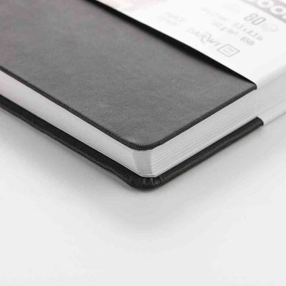 DARWI Skizzenbuch mit Gummizug A6 80 Blatt 140g schwarz