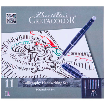 CRETACOLOR Füllhalter Kalligraphie Set 11-teilig 1,1 / 1,5 / 1,9 mm + Zubehör