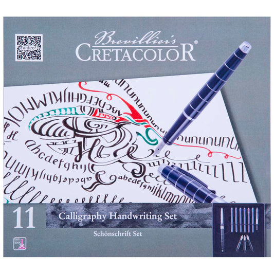 CRETACOLOR Füllhalter Kalligraphie Set 11-teilig 1,1 / 1,5 / 1,9 mm + Zubehör
