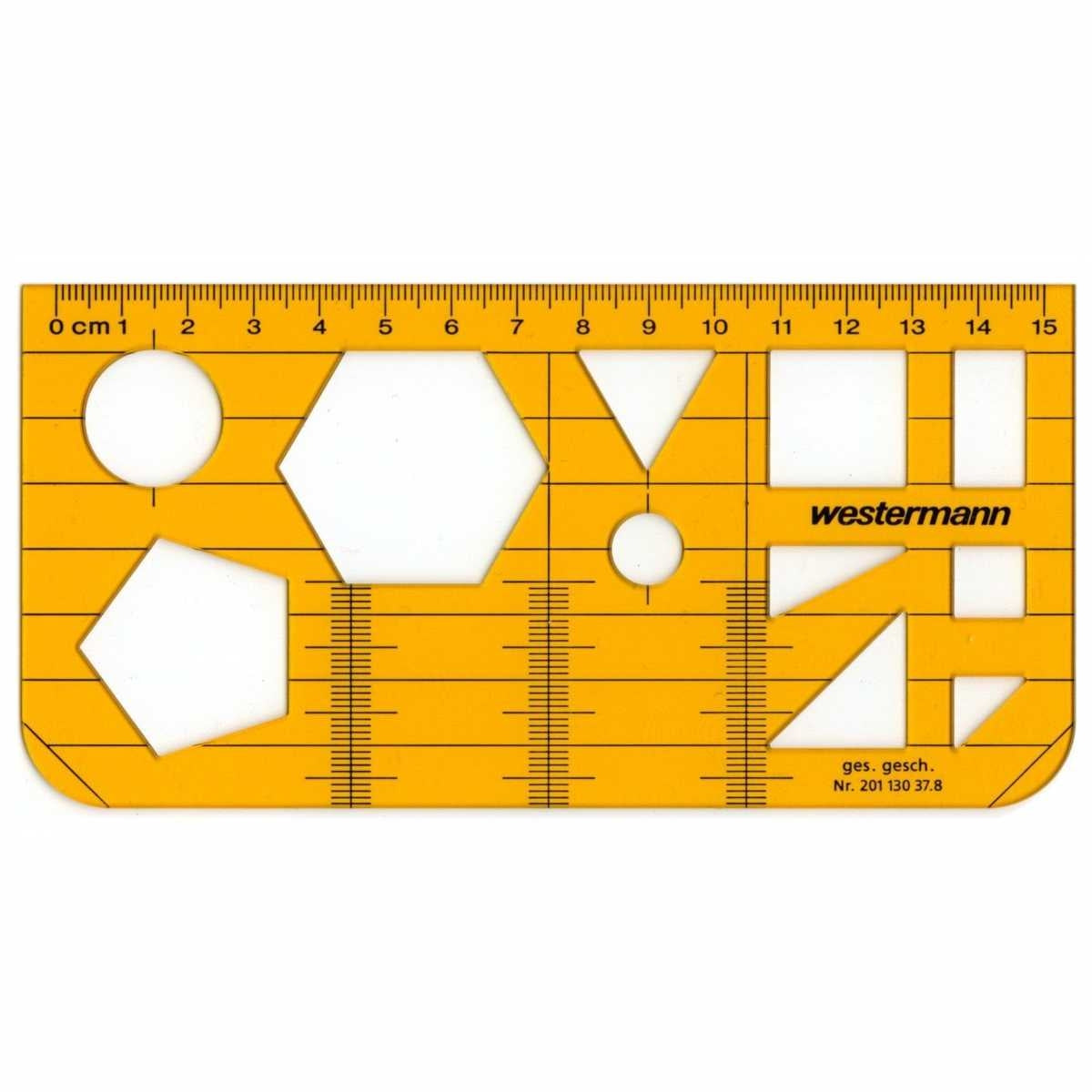 WESTERMANN Geoschablone eckig orange, bruchfest