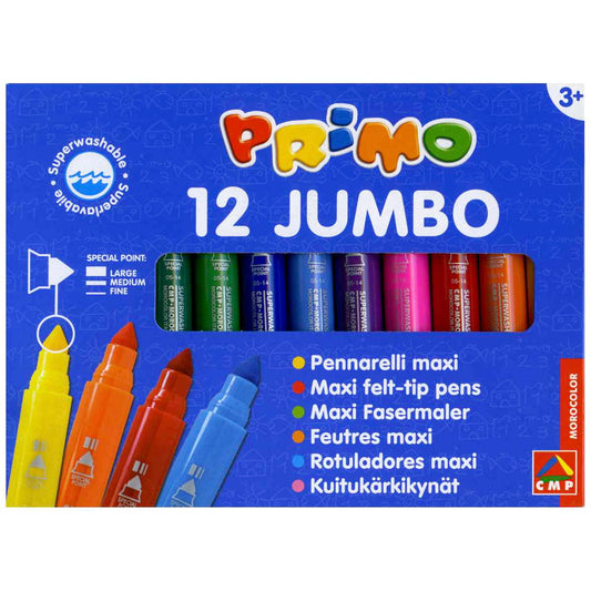 PRIMO Fasermaler Jumbo mit Multispitze 1-7mm 12 Stück